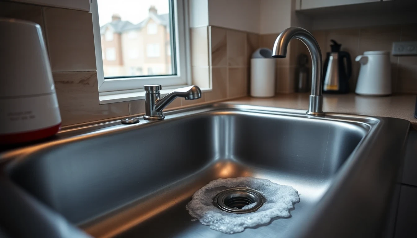 Blocked Sink in Burton upon Trent, Staffordshire
